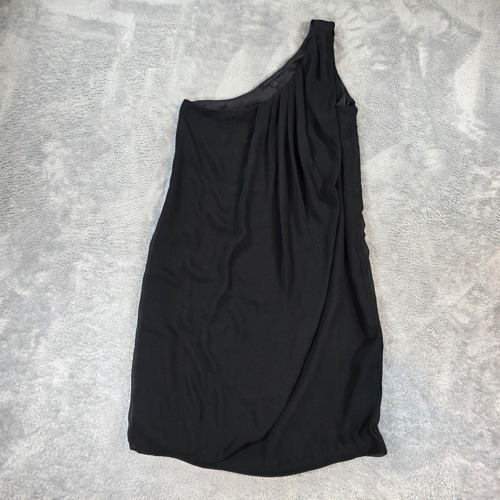 Blaque Label One Shoulder Pleated Cocktail Dress Black S Womens LBD Formal Chic